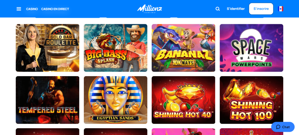 Jeux de Millionz Casino